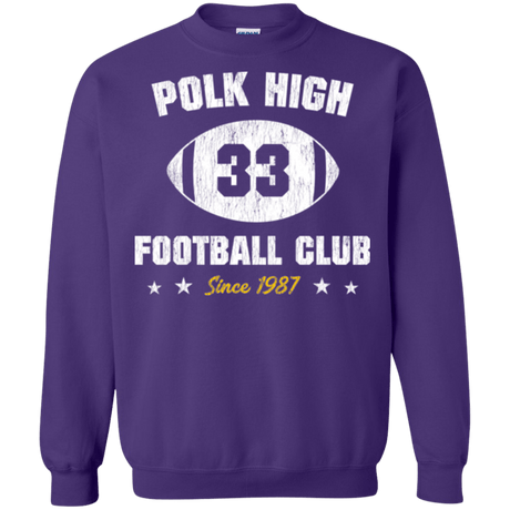 Sweatshirts Purple / Small Polk High Football Crewneck Sweatshirt