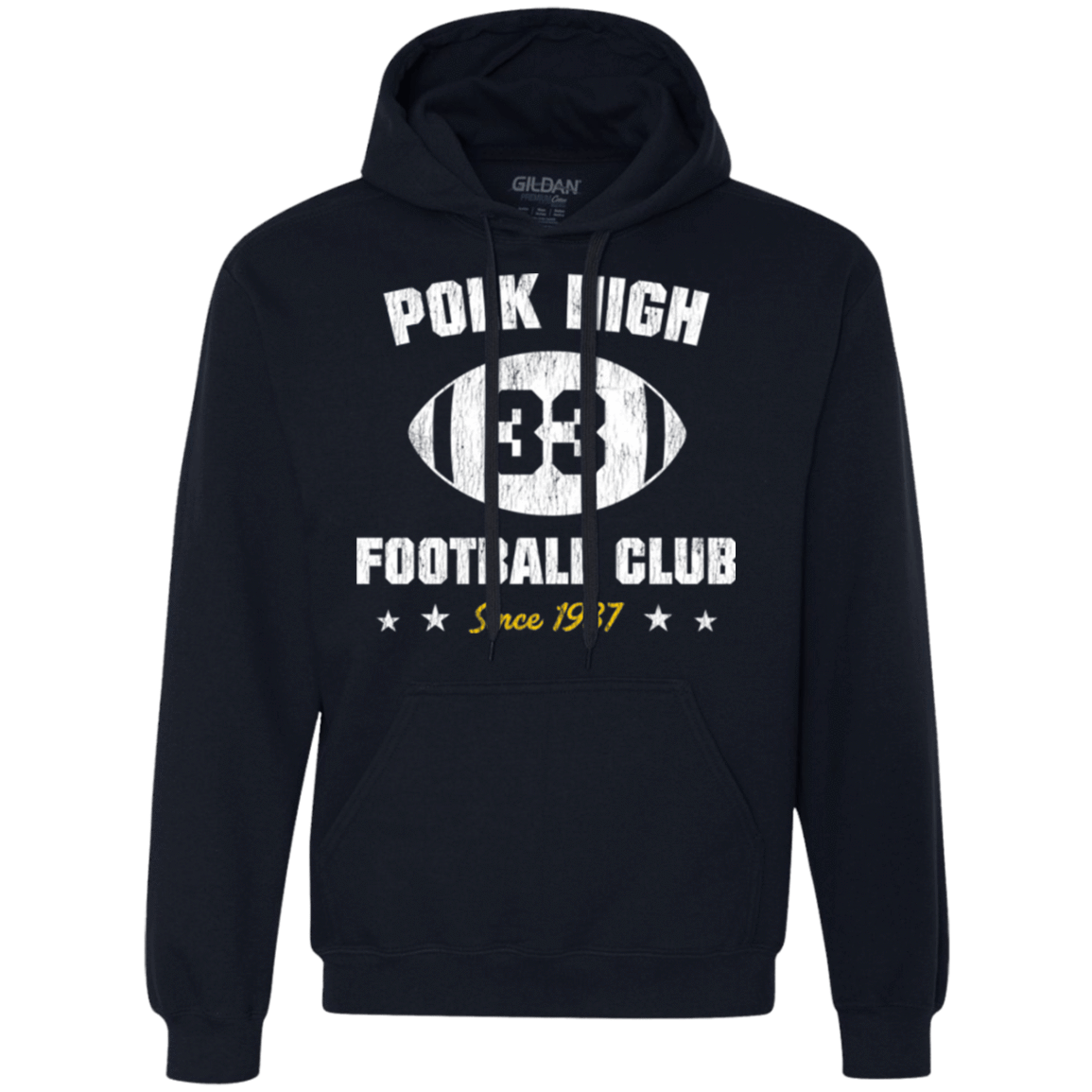 Sweatshirts Navy / Small Polk High Football Premium Fleece Hoodie