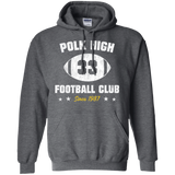 Sweatshirts Dark Heather / Small Polk High Football Pullover Hoodie