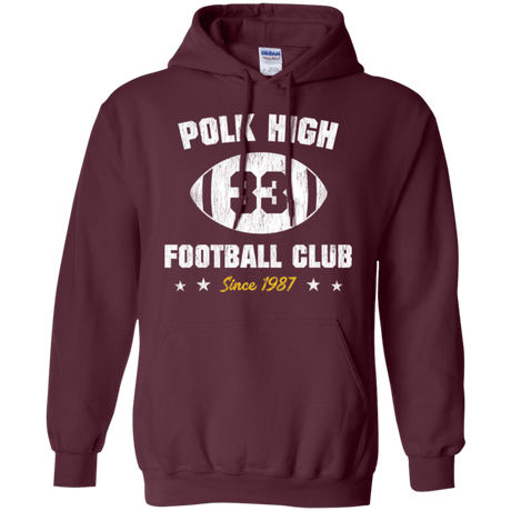 Sweatshirts Maroon / Small Polk High Football Pullover Hoodie