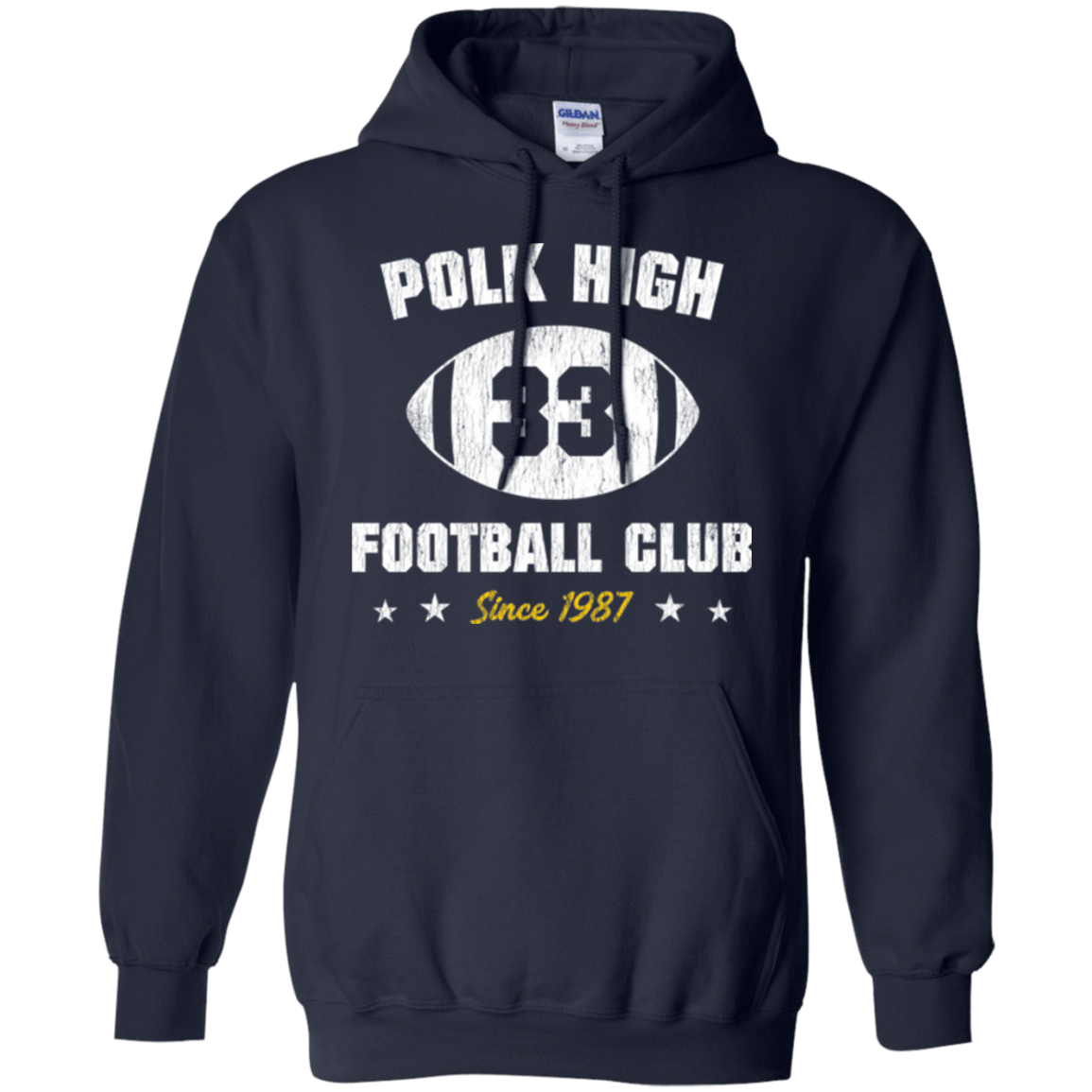 Sweatshirts Navy / Small Polk High Football Pullover Hoodie
