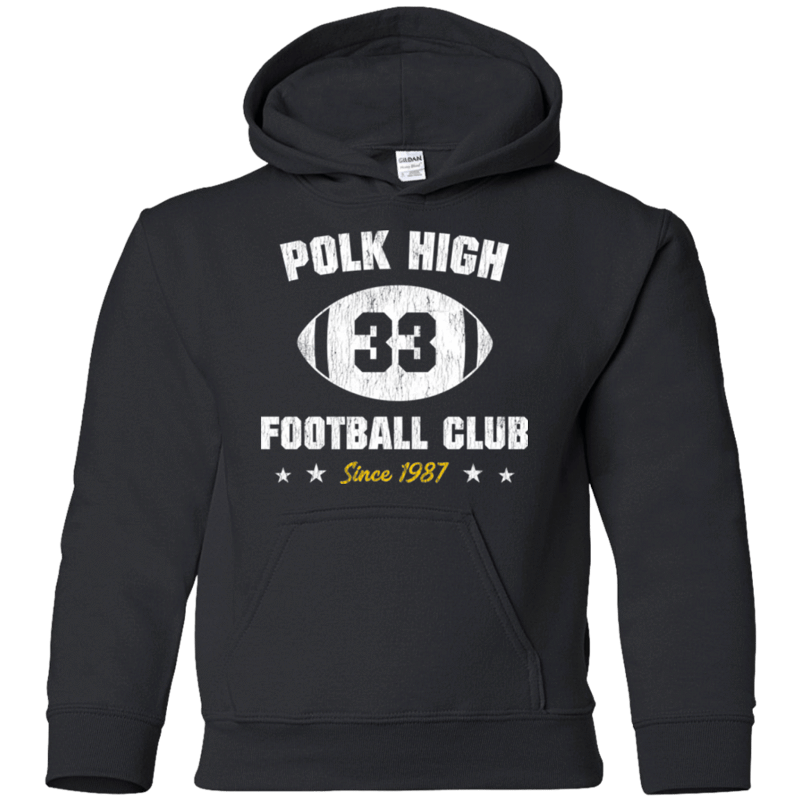 Sweatshirts Black / YS Polk High Football Youth Hoodie