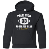 Sweatshirts Black / YS Polk High Football Youth Hoodie