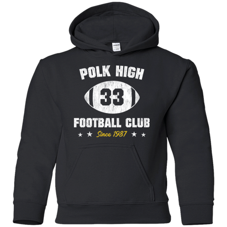 Sweatshirts Black / YS Polk High Football Youth Hoodie