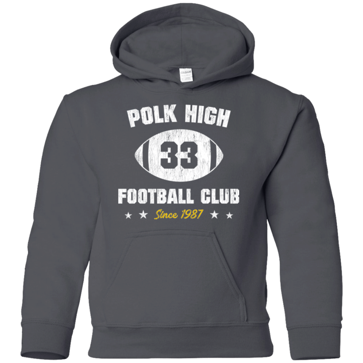 Sweatshirts Charcoal / YS Polk High Football Youth Hoodie