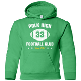 Sweatshirts Irish Green / YS Polk High Football Youth Hoodie