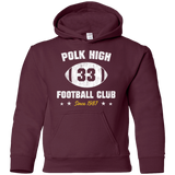 Sweatshirts Maroon / YS Polk High Football Youth Hoodie
