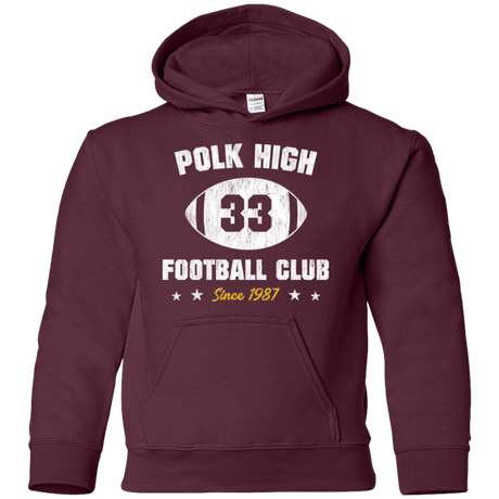 Sweatshirts Maroon / YS Polk High Football Youth Hoodie