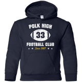 Sweatshirts Navy / YS Polk High Football Youth Hoodie