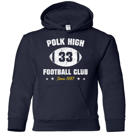 Sweatshirts Navy / YS Polk High Football Youth Hoodie