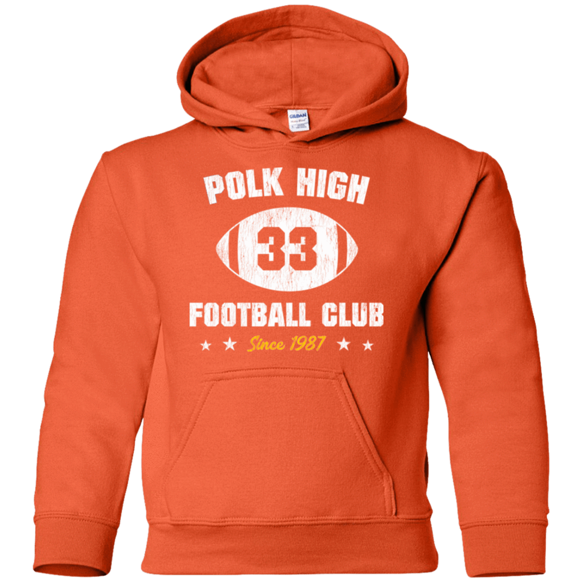 Sweatshirts Orange / YS Polk High Football Youth Hoodie
