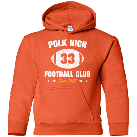Sweatshirts Orange / YS Polk High Football Youth Hoodie