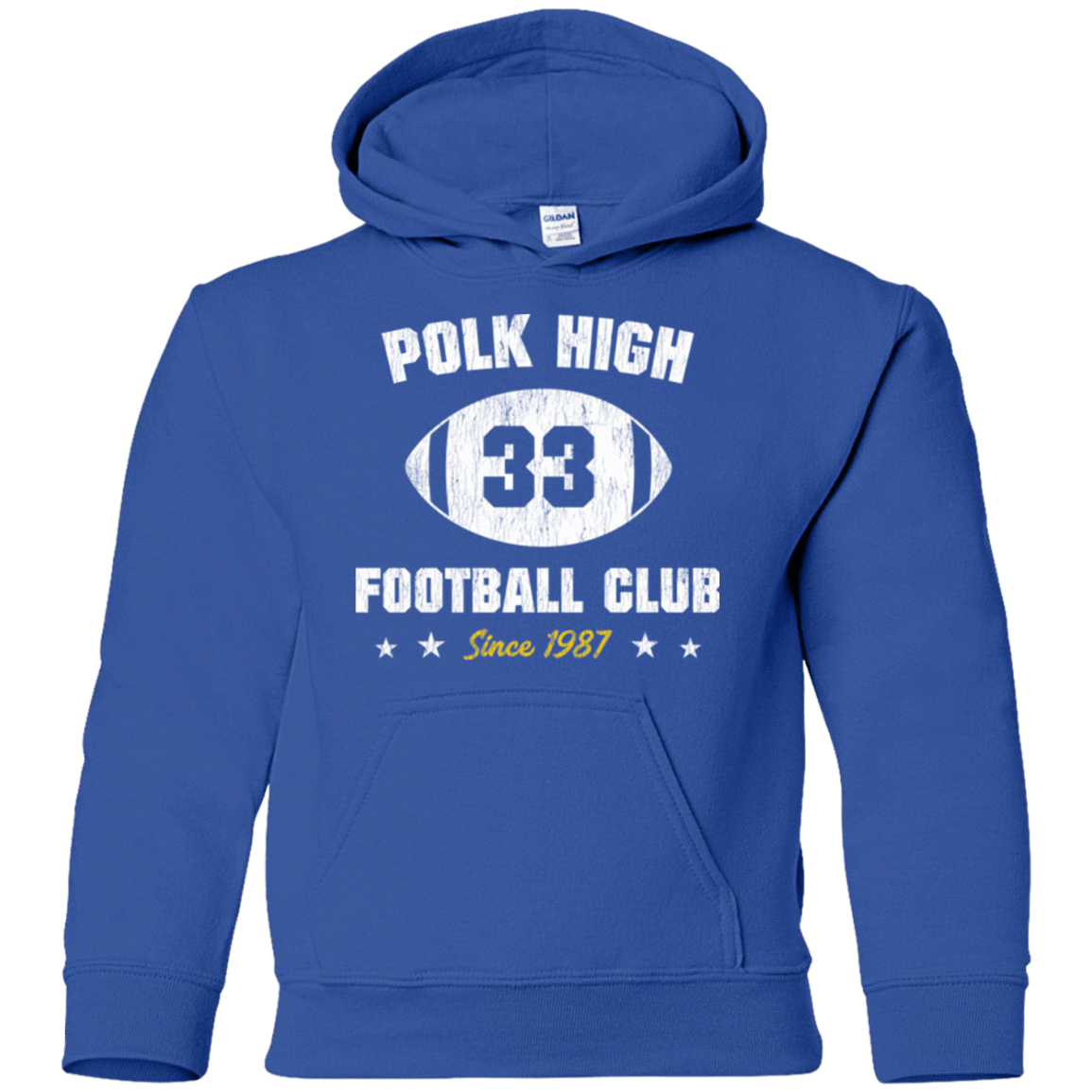 Sweatshirts Royal / YS Polk High Football Youth Hoodie
