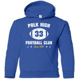 Sweatshirts Royal / YS Polk High Football Youth Hoodie