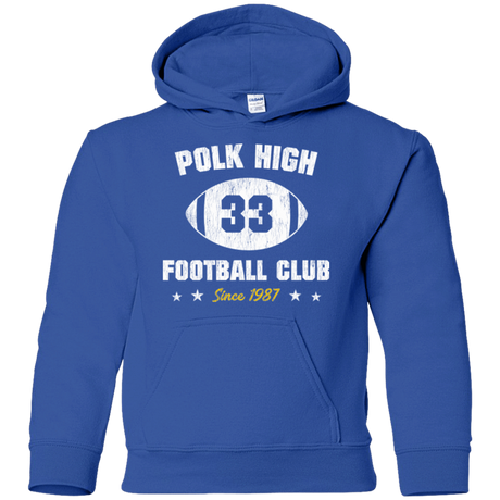 Sweatshirts Royal / YS Polk High Football Youth Hoodie