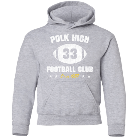 Sweatshirts Sport Grey / YS Polk High Football Youth Hoodie