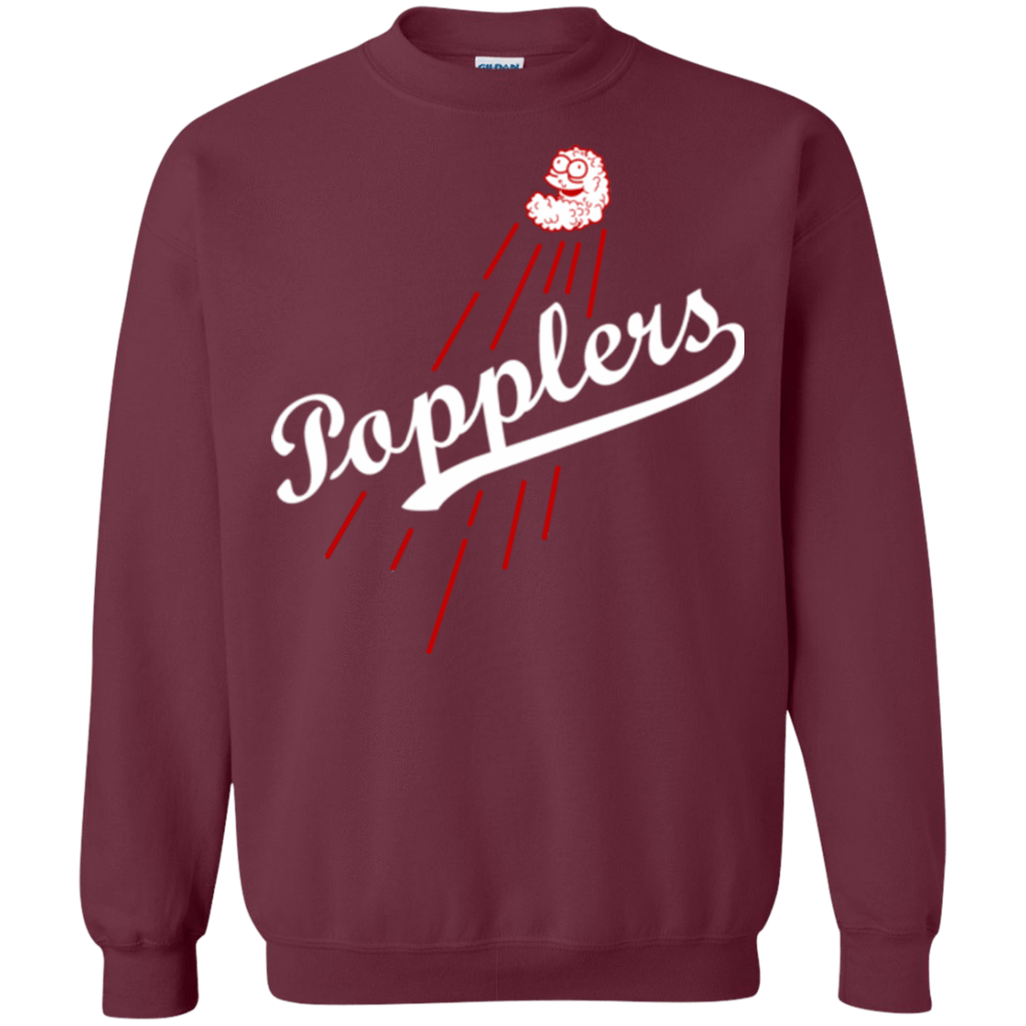 Sweatshirts Maroon / Small Popplers Crewneck Sweatshirt