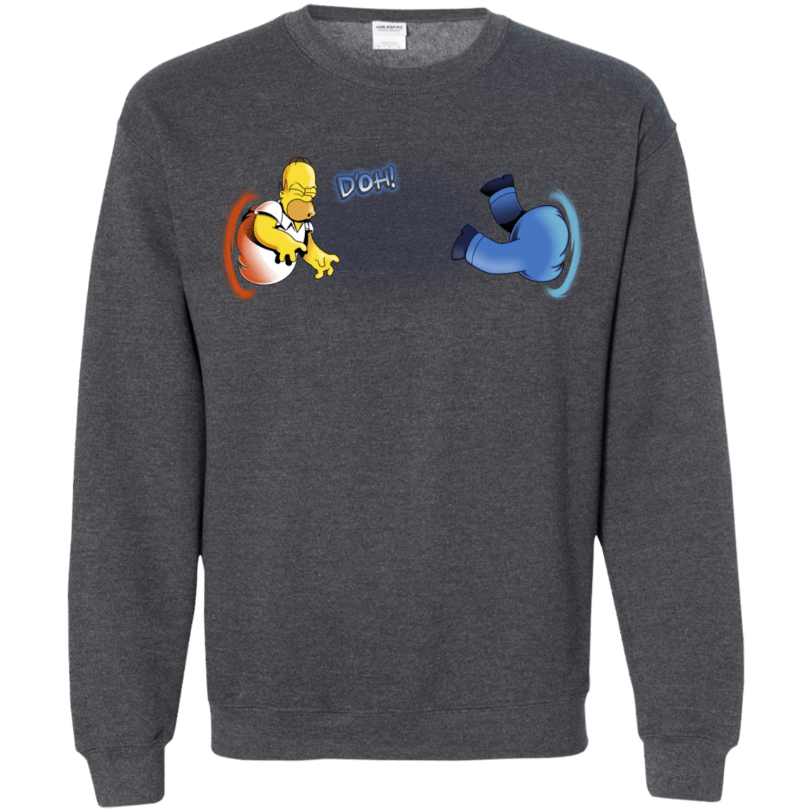 Sweatshirts Dark Heather / S Portal D'oh Crewneck Sweatshirt