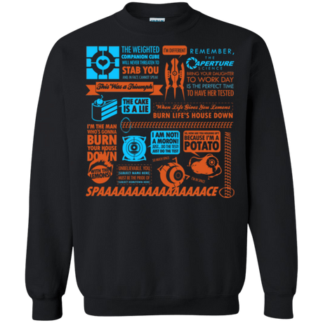 Sweatshirts Black / Small Portal Quotes Crewneck Sweatshirt