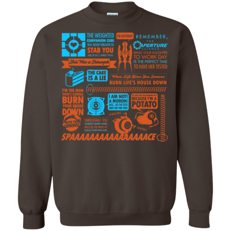 Sweatshirts Dark Chocolate / Small Portal Quotes Crewneck Sweatshirt