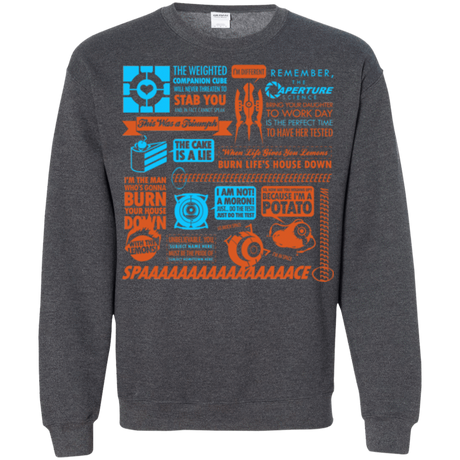 Sweatshirts Dark Heather / Small Portal Quotes Crewneck Sweatshirt