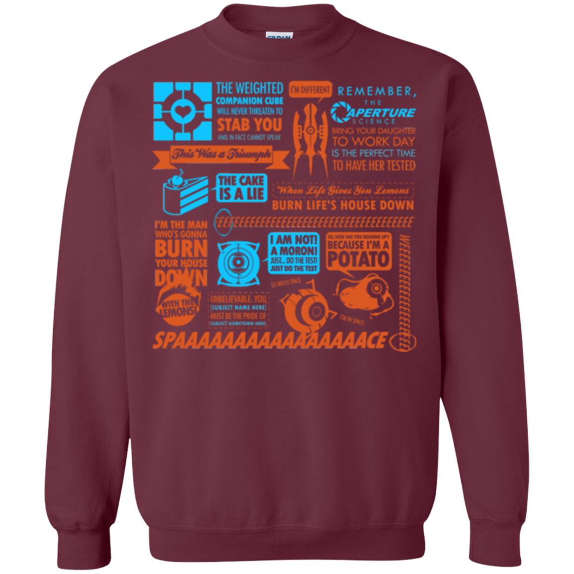 Sweatshirts Maroon / Small Portal Quotes Crewneck Sweatshirt