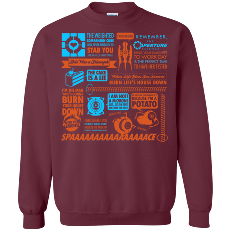 Sweatshirts Maroon / Small Portal Quotes Crewneck Sweatshirt