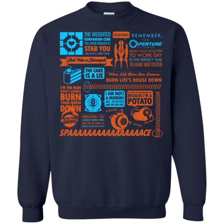 Sweatshirts Navy / Small Portal Quotes Crewneck Sweatshirt
