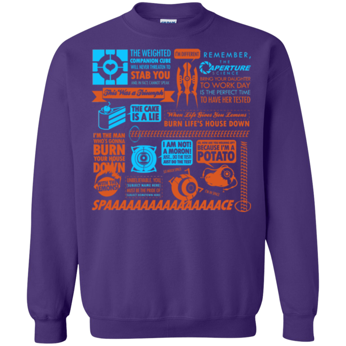 Sweatshirts Purple / Small Portal Quotes Crewneck Sweatshirt
