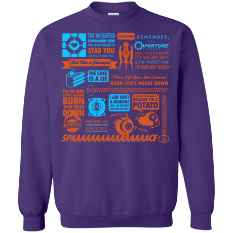 Sweatshirts Purple / Small Portal Quotes Crewneck Sweatshirt
