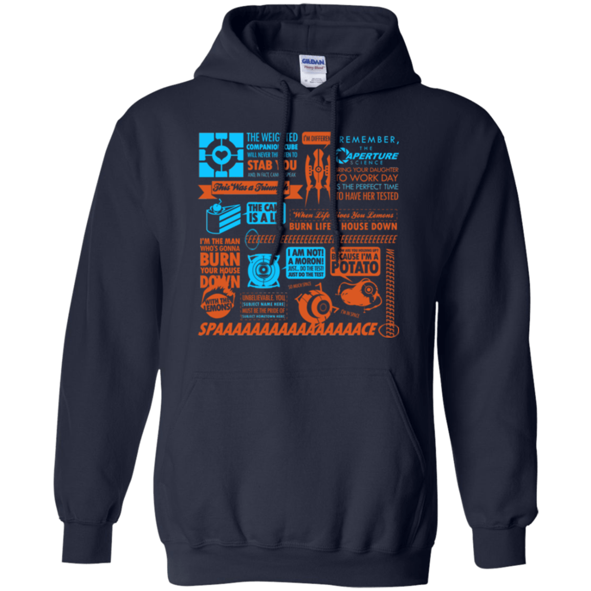 Sweatshirts Navy / Small Portal Quotes Pullover Hoodie