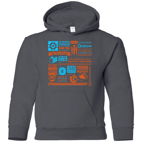 Sweatshirts Charcoal / YS Portal Quotes Youth Hoodie