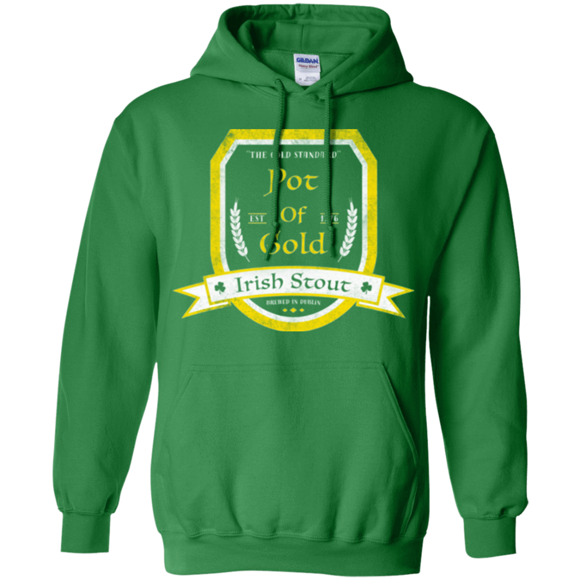 Sweatshirts Irish Green / Small Pot of Gold Irish Stout Pullover Hoodie