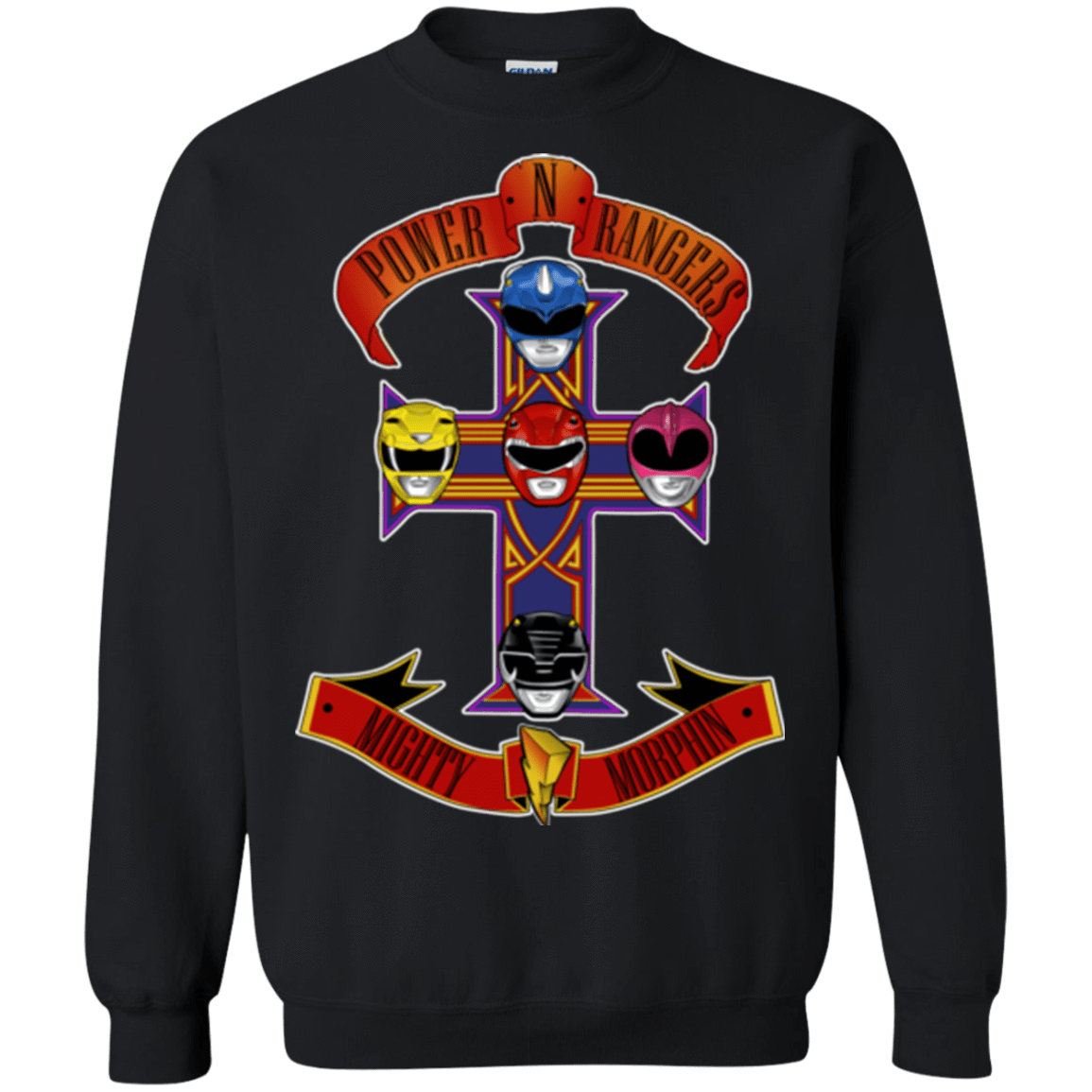 Sweatshirts Black / Small Power N Rangers Crewneck Sweatshirt
