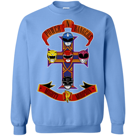Sweatshirts Carolina Blue / Small Power N Rangers Crewneck Sweatshirt