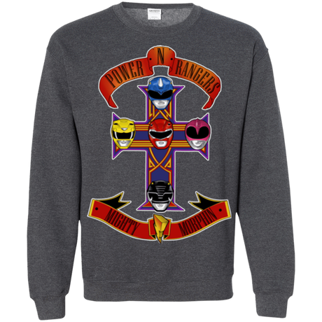 Sweatshirts Dark Heather / Small Power N Rangers Crewneck Sweatshirt