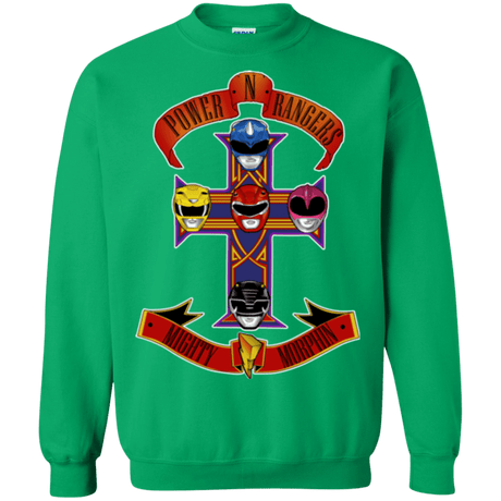 Sweatshirts Irish Green / Small Power N Rangers Crewneck Sweatshirt