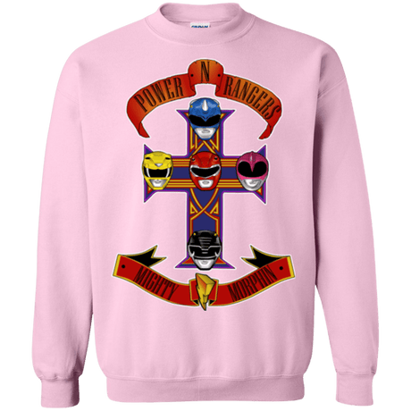Sweatshirts Light Pink / Small Power N Rangers Crewneck Sweatshirt