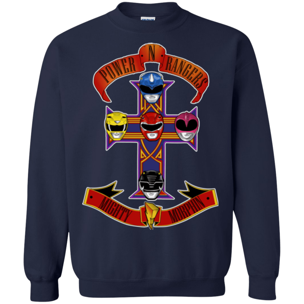 Sweatshirts Navy / Small Power N Rangers Crewneck Sweatshirt