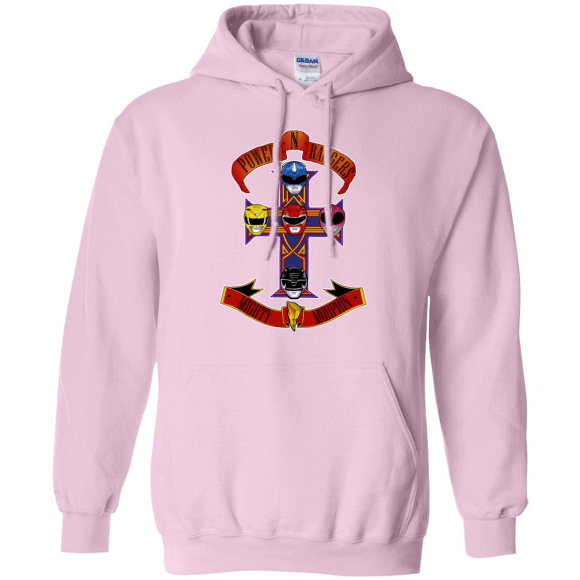 Sweatshirts Light Pink / Small Power N Rangers Pullover Hoodie
