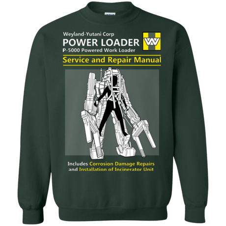 Sweatshirts Forest Green / Small POWERLOADER SERVICE AND REPAIR MANUAL Crewneck Sweatshirt