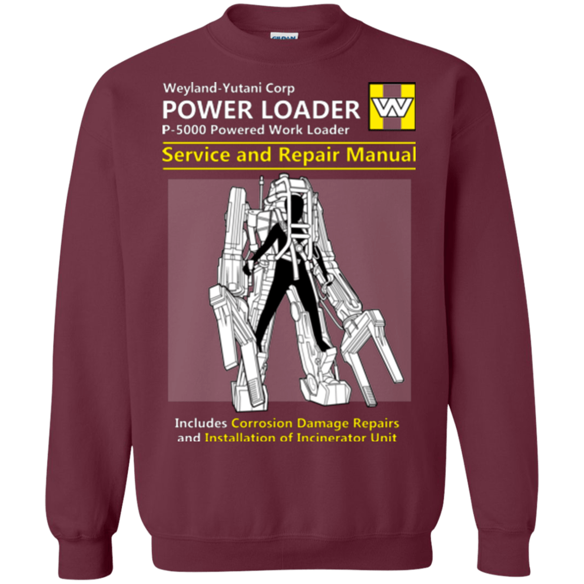 Sweatshirts Maroon / Small POWERLOADER SERVICE AND REPAIR MANUAL Crewneck Sweatshirt