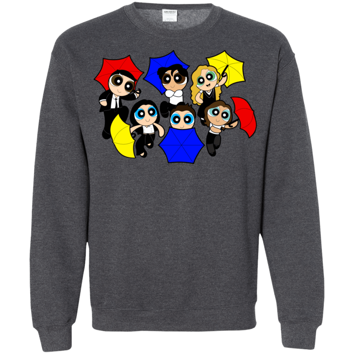 Sweatshirts Dark Heather / S Powerpuff Friends Crewneck Sweatshirt