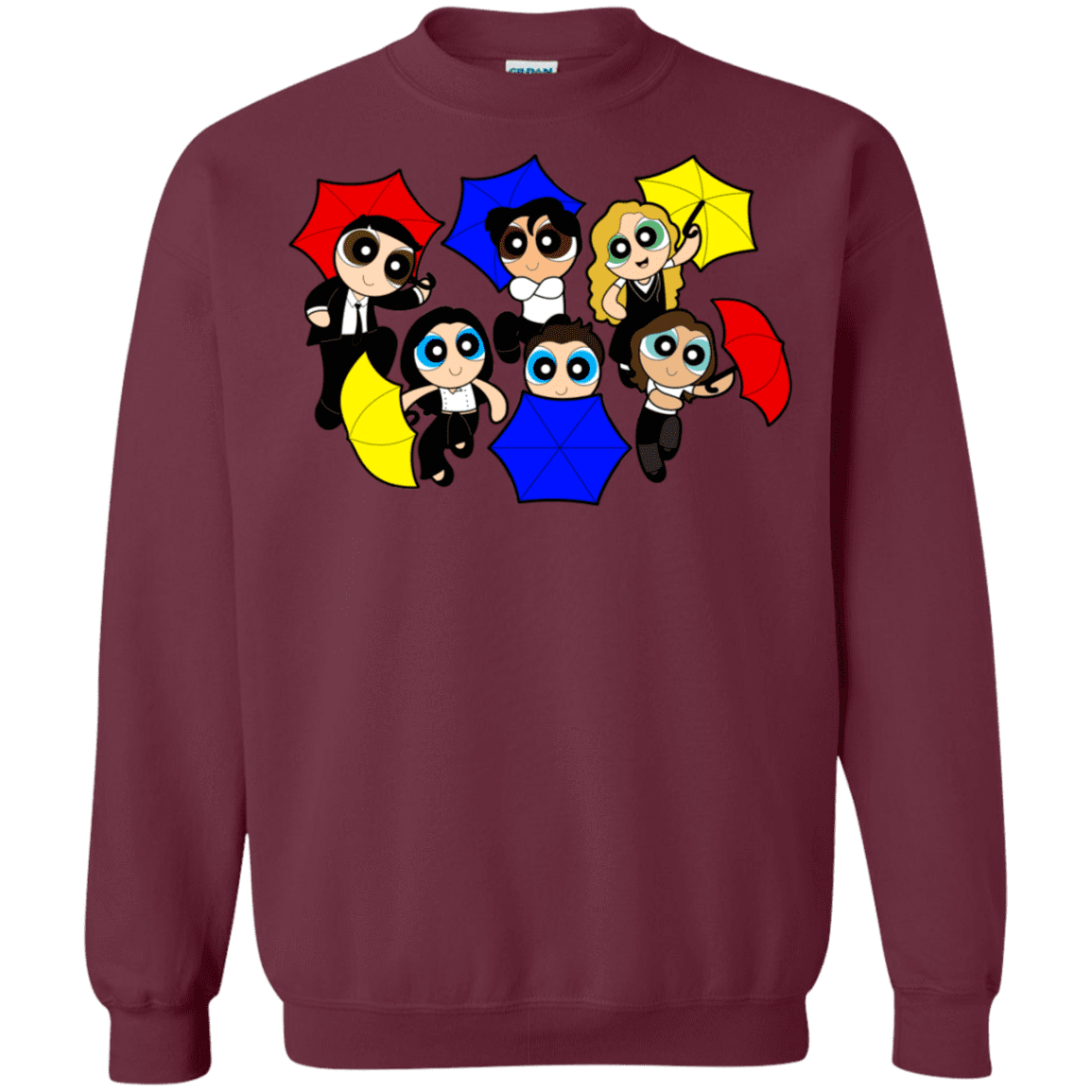 Sweatshirts Maroon / S Powerpuff Friends Crewneck Sweatshirt