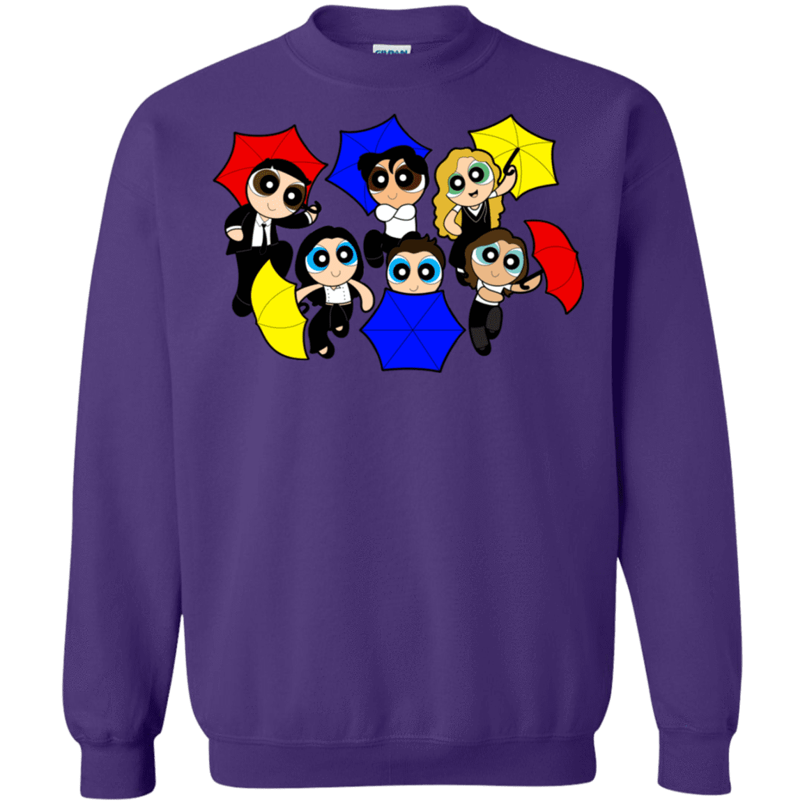 Sweatshirts Purple / S Powerpuff Friends Crewneck Sweatshirt