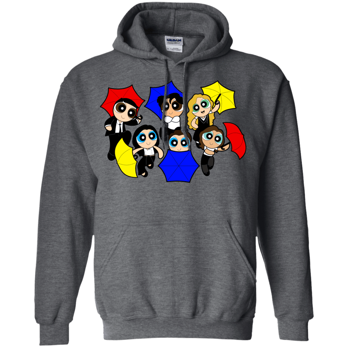 Sweatshirts Dark Heather / S Powerpuff Friends Pullover Hoodie