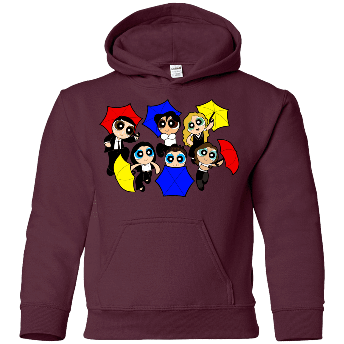 Sweatshirts Maroon / YS Powerpuff Friends Youth Hoodie