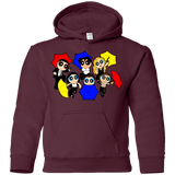 Sweatshirts Maroon / YS Powerpuff Friends Youth Hoodie