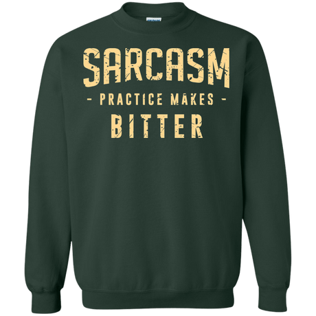 Sweatshirts Forest Green / Small PRACTICE MAKES BITTER Crewneck Sweatshirt