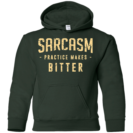 Sweatshirts Forest Green / YS PRACTICE MAKES BITTER Youth Hoodie